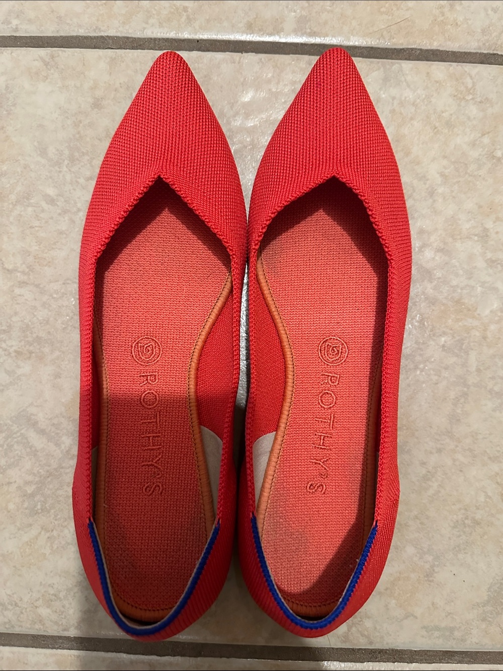 Rothy's Women's The Point Flats in Flame